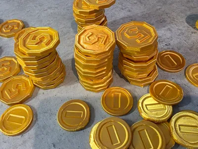 1 & 5 Coins for Mario Monopoly