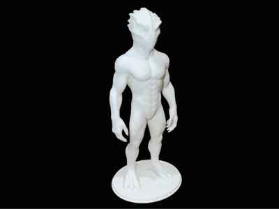 Reptilian alien figurine / model