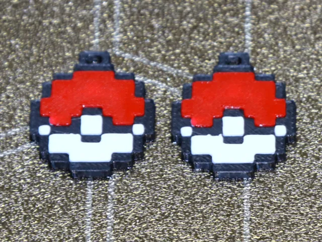 Pixel Pokeball Earrings