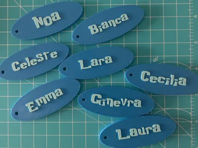 Customizable Name Stitch Theme Keychain