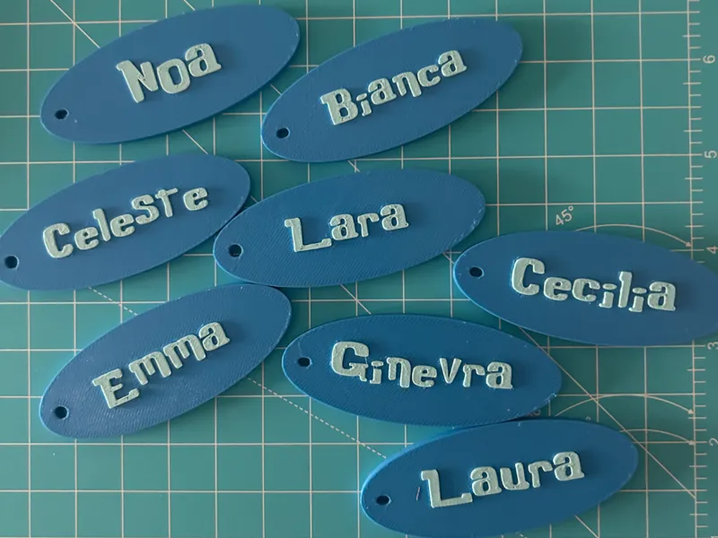 Portachiavi Nome Personalizzabile tema Stitch