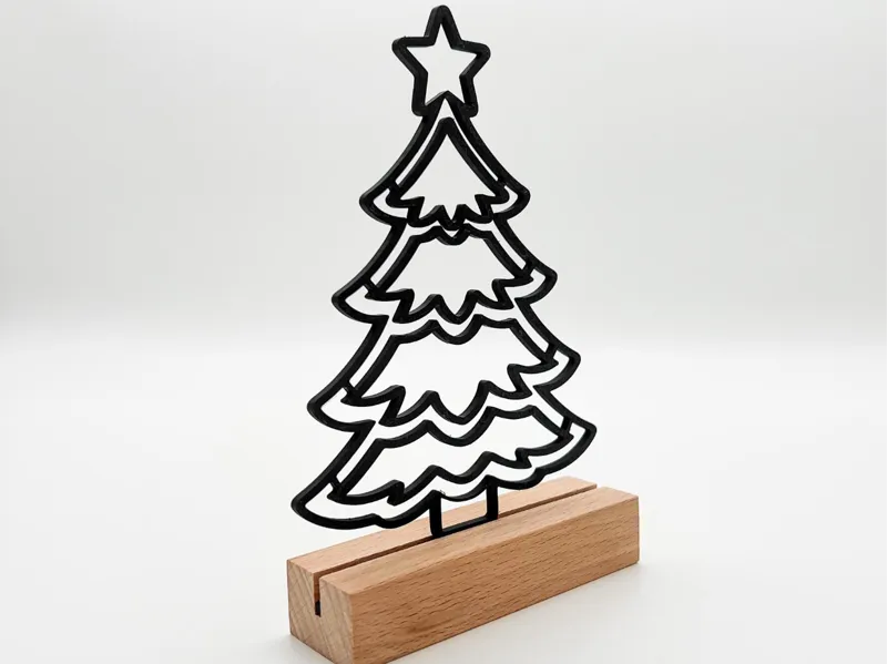Minimalistischer LineArt Weihnachtsbaum