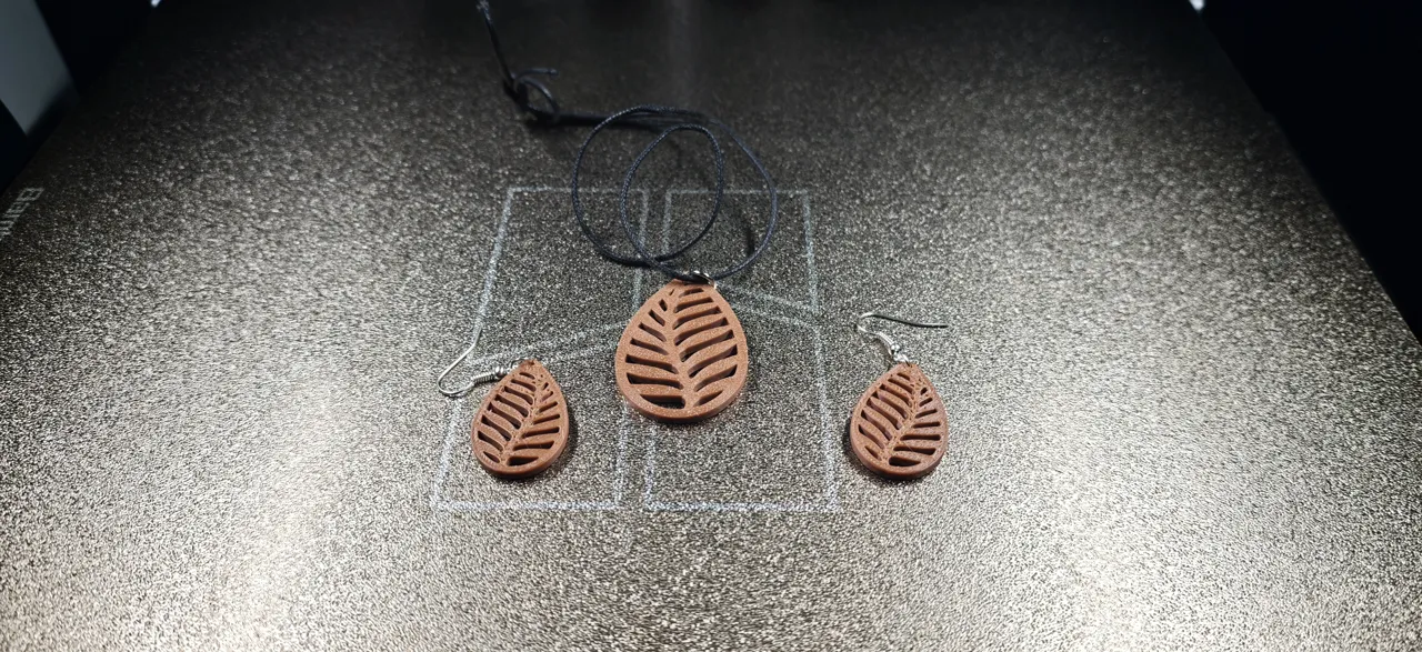 Botanical Jewelry Set: Necklace & Earrings view 4