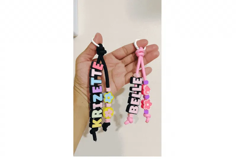 Chunky Letters and Beads Horizontal view 3