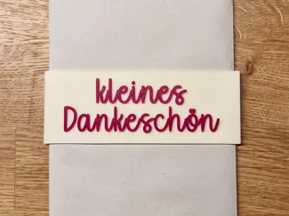 Umschlag Banderole kleines Dankeschön 