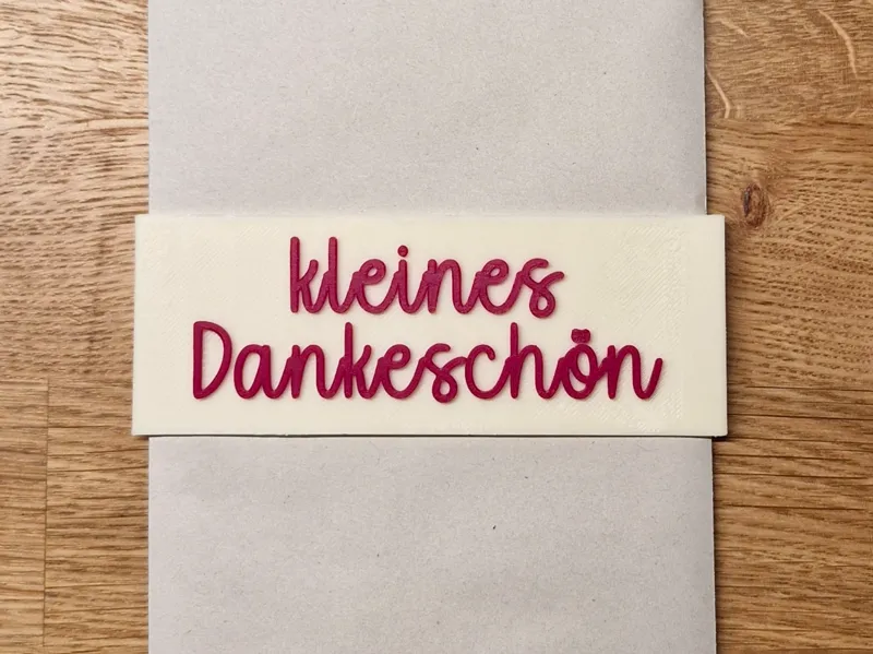 Umschlag Banderole kleines Dankeschön 