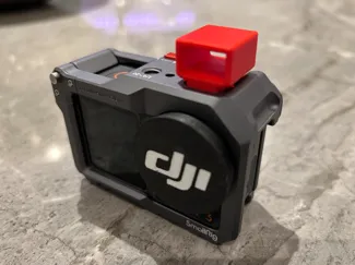 Mic holder for DJI Mic Mini on DJI Osmo Action 3