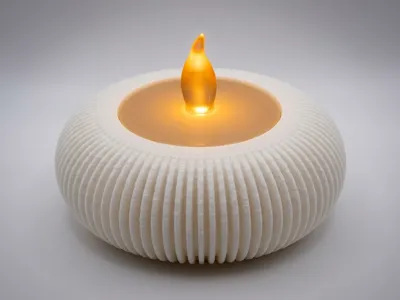 Modern Skandi/Japandi Tealight Holder "Nødlys"