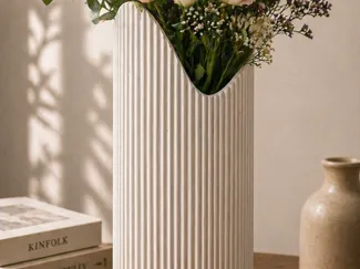 Waveform Ribbed Vase