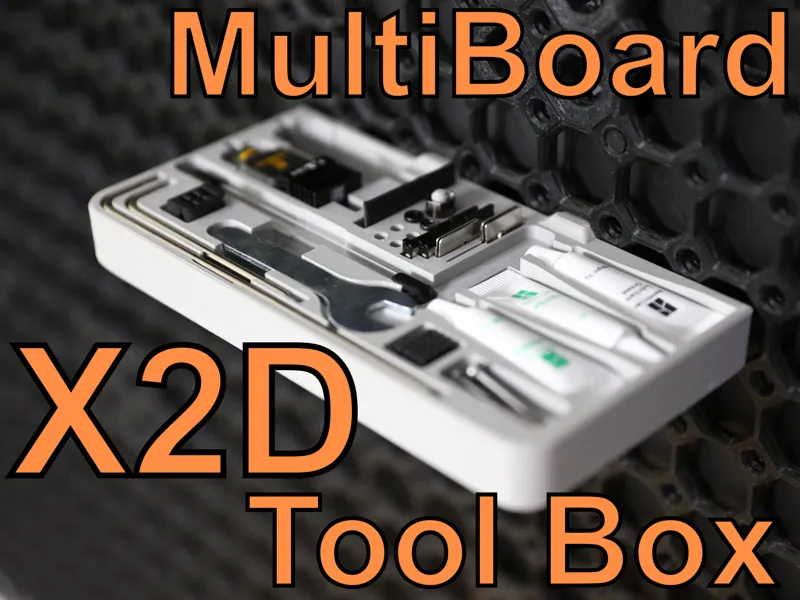 BambuLab X2D Toolbox Organizer for Multiboard