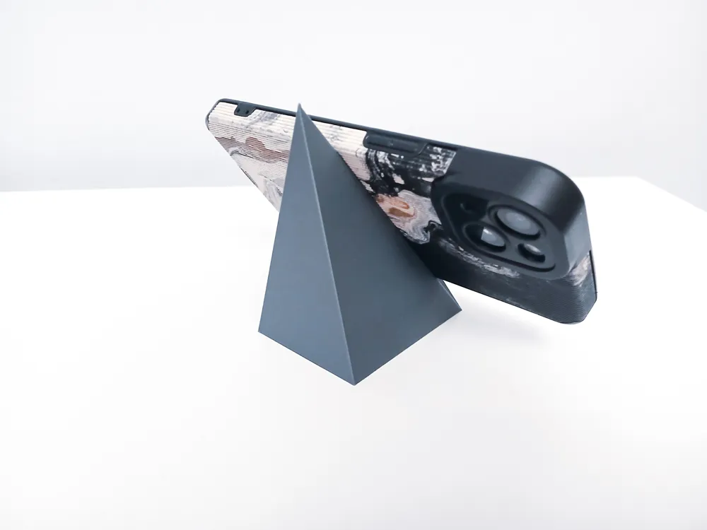 Pyramid Minimalistic Phone Stand - Free 3D Print Model - MakerWorld