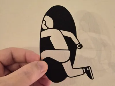 Minimal Running Man 2D Wall Art