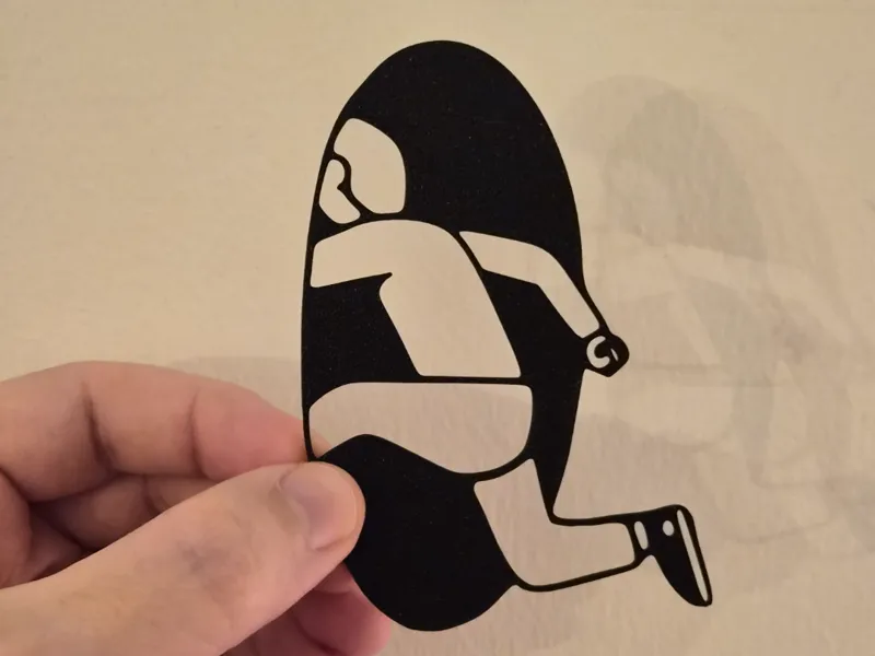 Minimal Running Man 2D Wall Art