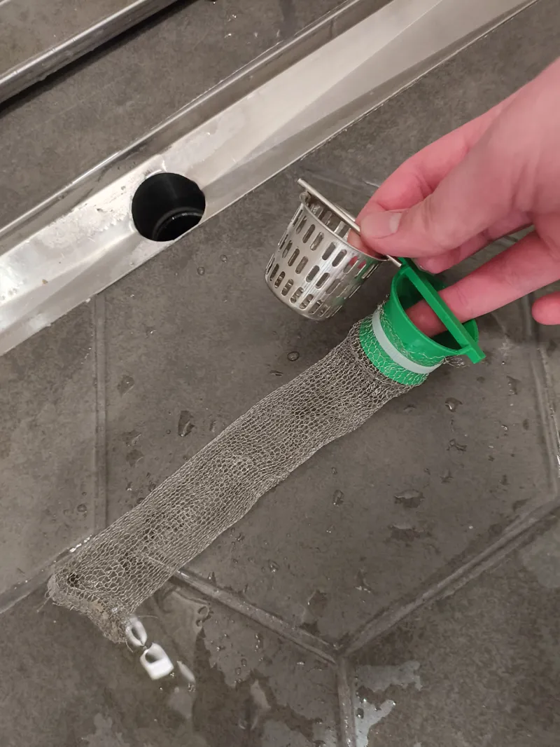 Shower drain lint filter holder
