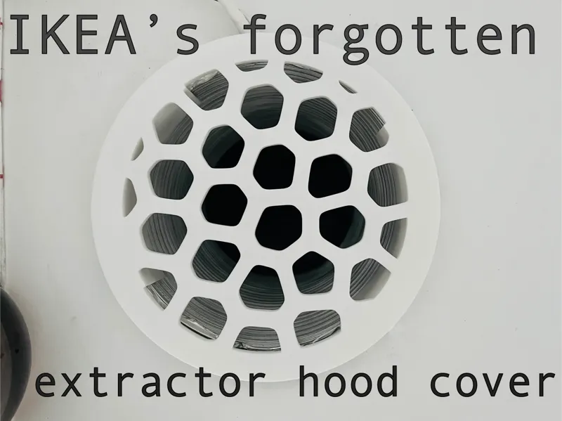 150mm extractor hood cover for all (Ikea) 150mm tubes (15cm Built-in extractor hood cover)