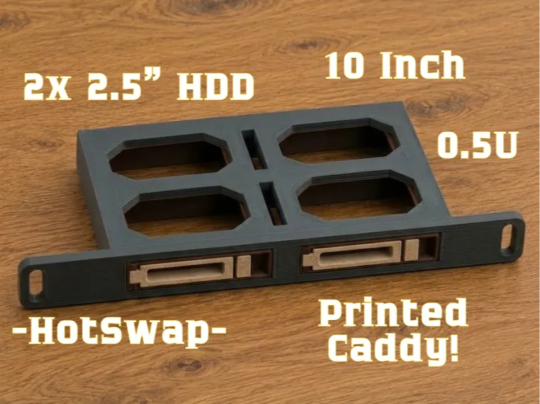 10" Rack 0.5U 2x 2,5" HP Gen8/9 HDD Module HotSwap