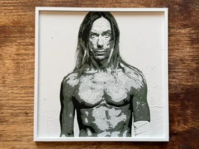 Iggy Pop HueForge Portrait