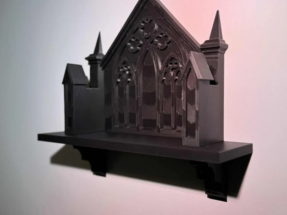 Gothic-style wall shelf - Free 3D Print Model - MakerWorld
