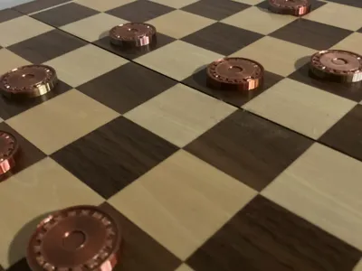 Steampunk Checkers Set