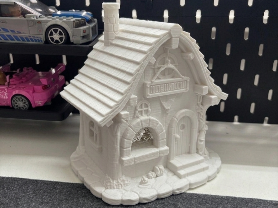 Charming White Fantasy House Miniature