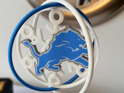 Detroit Lions Spinning Snow Flake Ornament