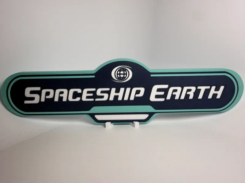 Spaceship Earth Attraction Sign