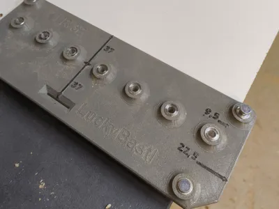 Template for 32-hole row