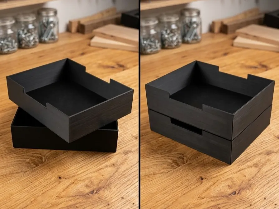 Boîte de rangement empilable 20x16x5