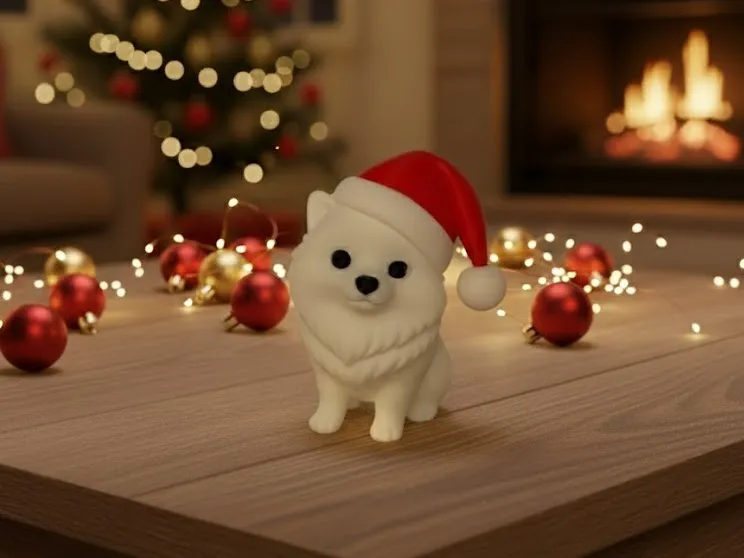 Cute Christmas Dog - Christmas Hat