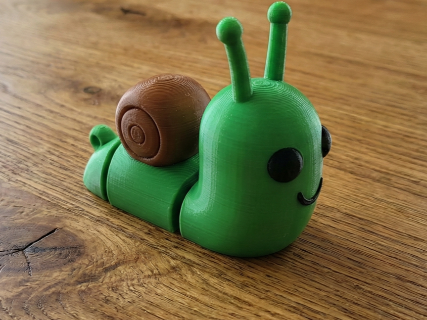 Flexi Snail Articulated Fidget Model