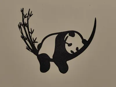 panda bear silhouette