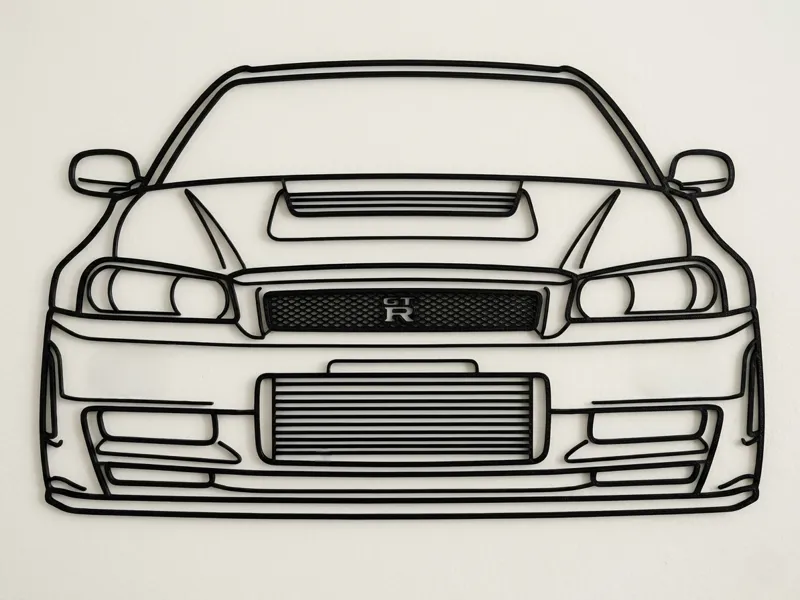 Nissan GT-R R34 Front Wall Art