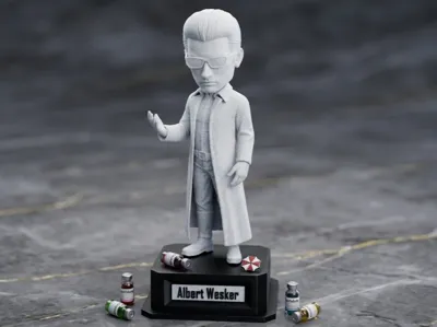 Albert Wesker - figure with pedestal