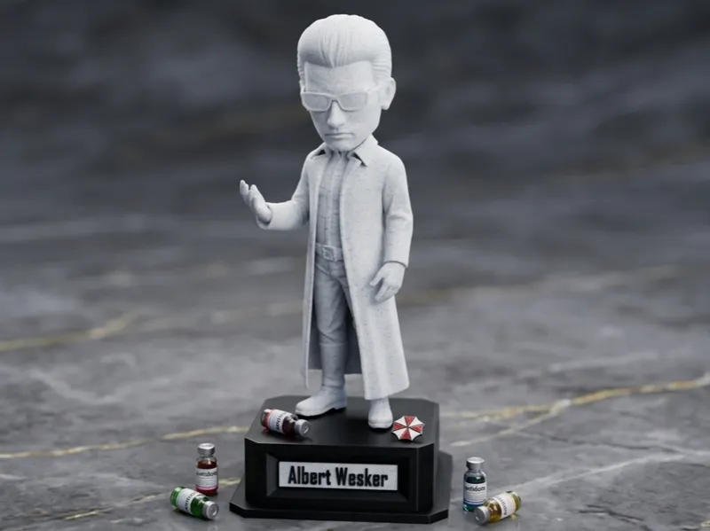 Albert Wesker - figure con piedistallo