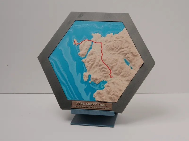 Hex Topo Map (Cape Scott Trail, Vancouver Island)