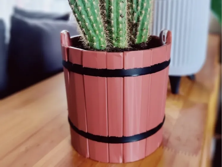 Wooden Bucket Planter