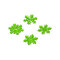 Lot de 4 flocons de Noël — photo 4