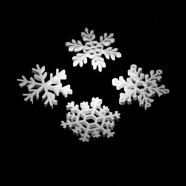Lot de 4 flocons de Noël