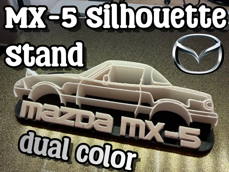 Mazda MX-5 Silhouette Logo Stand