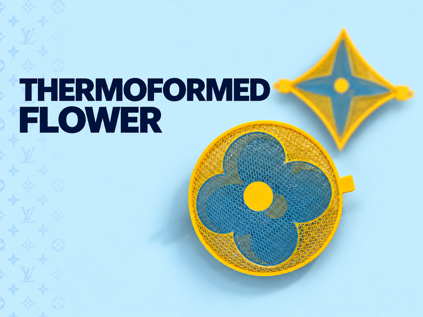 LV inspired thermoformed flower 3D model