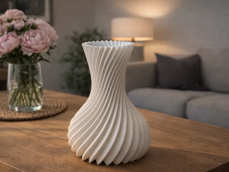 Spiralvase – modernes, gedrehtes Design
