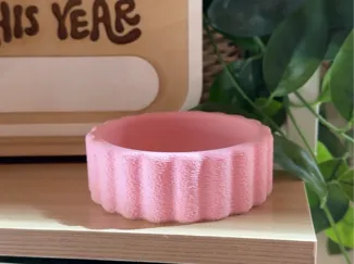 Scallop fuzzy skin jewelry dish