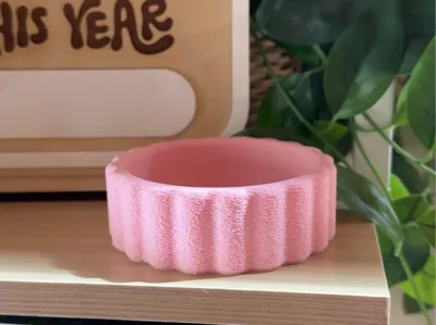 Scallop fuzzy skin jewelry dish