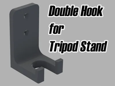 Double Hook Wall Mount for Tripods and More