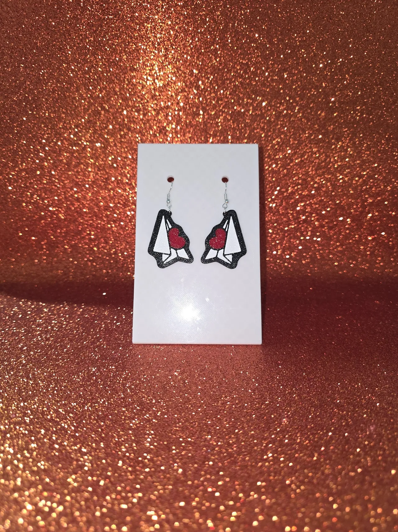 Love air letter earrings view 2