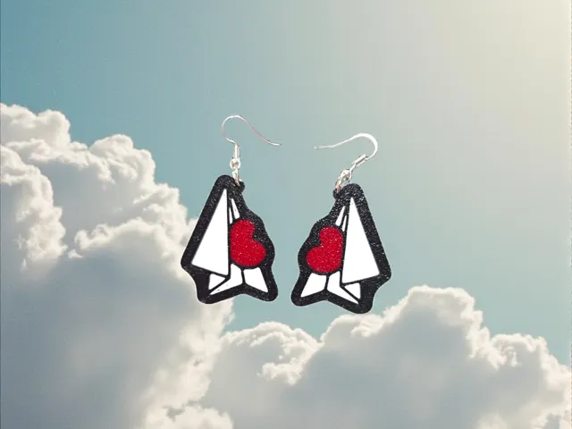 Love air letter earrings
