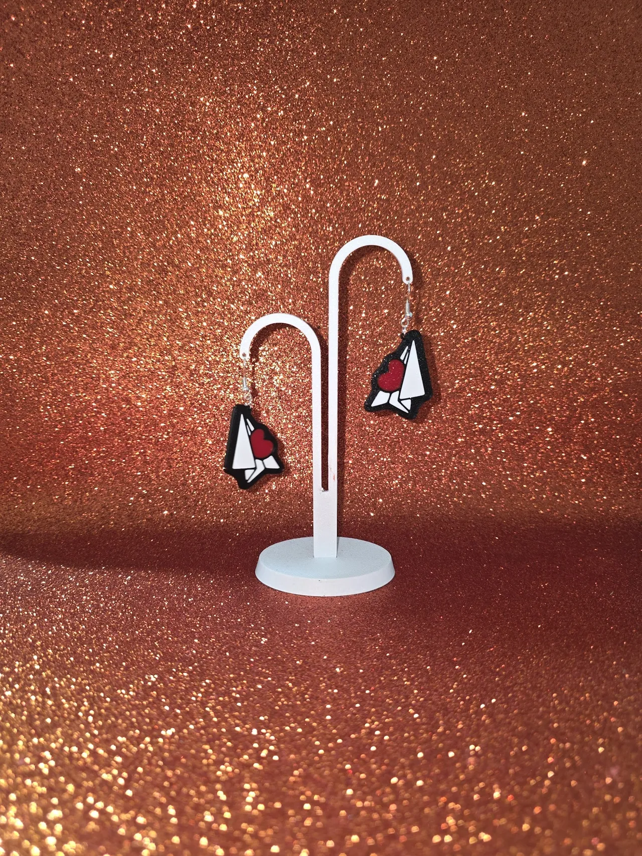 Love air letter earrings view 3