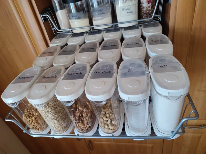 IKEA 365 dry food jar holder - zip tie version