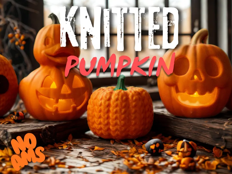 Knitted Pumpkin Decor (2 Sizes) / NO AMS NEEDED