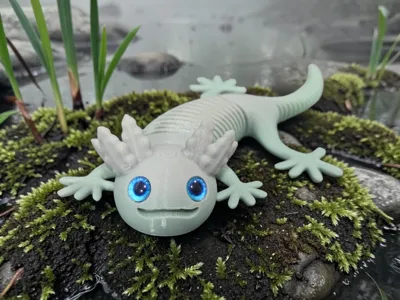 SuperFlexi Axolotl -  glass eye compatible